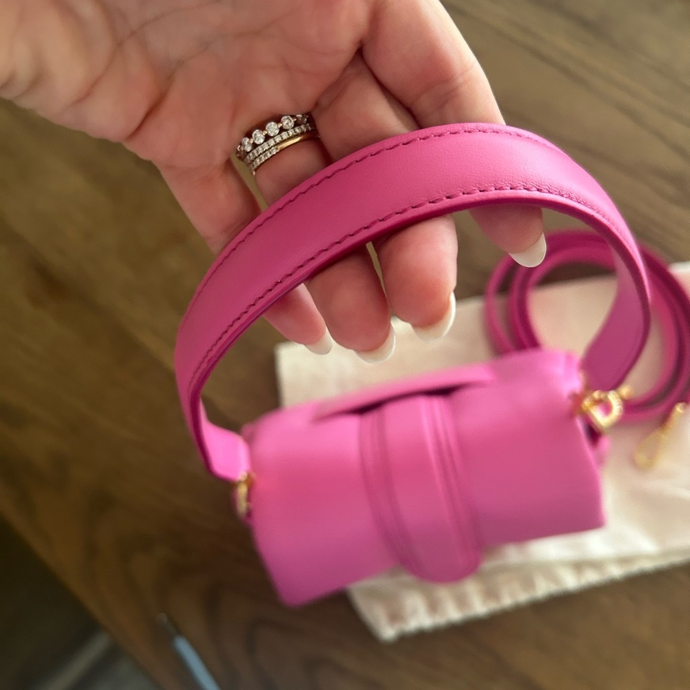 Jacquemus Pink Leather puff le petit Bambimou Shoulder Bag - Picture 6 of 12